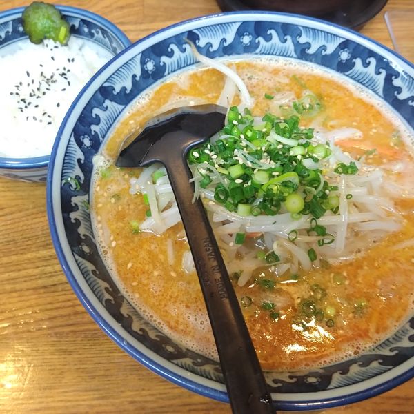 「石臼辛味噌870円、ミニ飯110円」@らぁめん みそ家の写真