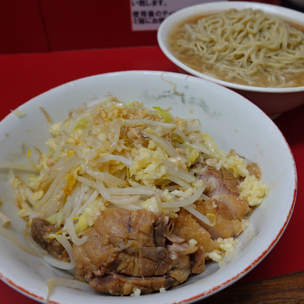 「（麺マシ）大ダブル 1,130円（ニンニク・ヤサイ）」@ラーメン二郎 京急川崎店の写真