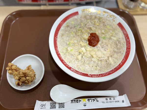「タンメン3辛499円(税込549円)＋チラシ無料唐揚げ1個」@オカモト★タンメン 板橋店の写真