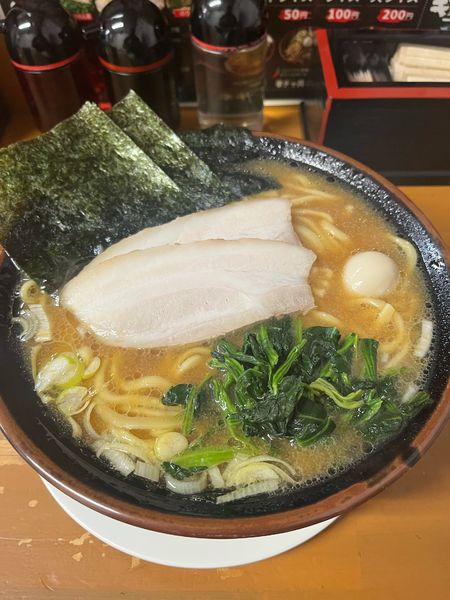 「ラーメン醤油中盛(850円)」@横浜ラーメン 湘家 前橋店の写真