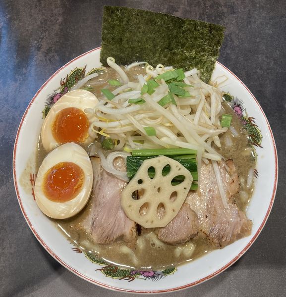 「箱の味噌+月見焼豚丼」@西永福の煮干箱の写真