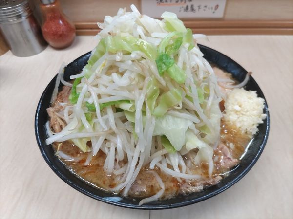 「味噌ラーメン+ニンニク」@ラーメン二郎 京成大久保店の写真