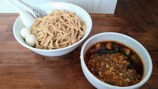 「スタミナつけ麺+うずら」@MARU喜の写真