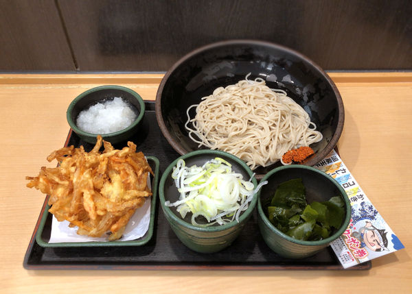 「朝そば(鬼おろし/420円)+わかめ(クーポン)」@ゆで太郎 錦糸公園前店の写真