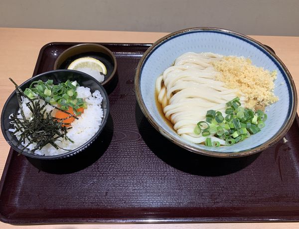 「ぶっかけうどん（冷）＋こだわり卵かけご飯」@香川 一福 千葉ペリエエキナカ店の写真