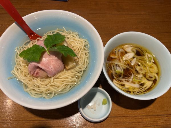 「【限定】比内地鶏のつけそば 昆布水version」@寿製麺よしかわ 川越店の写真