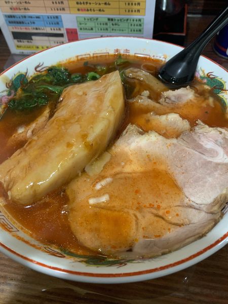 「辛鬼肉らーめん(ﾁｬｰｼｭｰ)」@らーめん 首鬼の写真