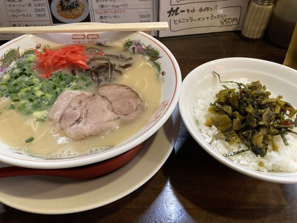 「ランチセット　高菜ごはん」@萬福本舗の写真