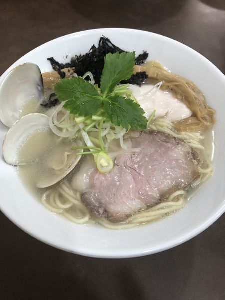 「貝塩拉麺(大盛)1180円」@麺屋 心羽の写真