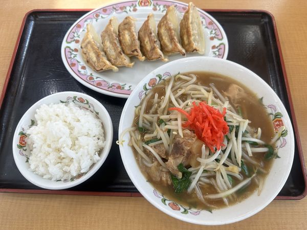 「2月限定・豚トロラーメン・フェアセットB・990円」@餃子の王将 穂積店の写真