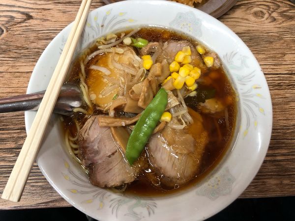 「チャーシュー麺　瓶ビール」@メルシーの写真