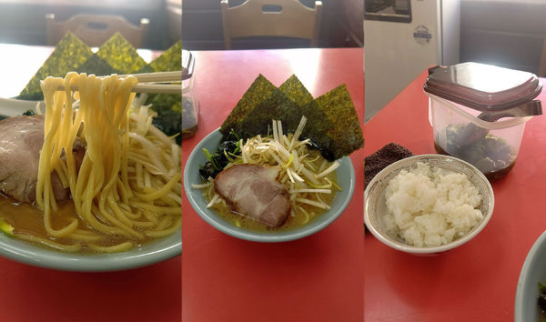 「ネギラーメン 並(麺柔指定)+半ライス(¥900+100)」@ラーメン ひなた屋の写真