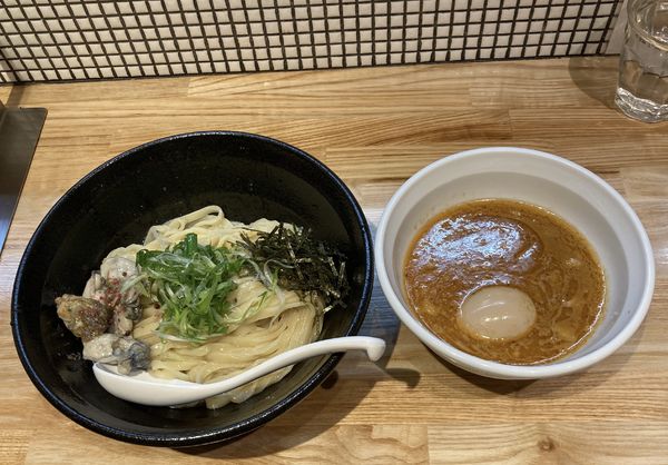 「限定・海老香る濃厚雲丹つけ麺味玉入り」@らーめん 改の写真