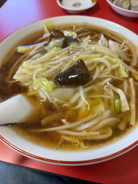 「豚そば（味濃いめ）＋シュウマイ」@安喜亭 支店の写真