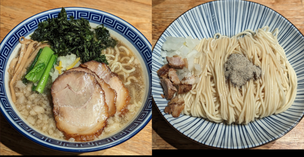 「烏賊背脂煮干中華そば＋替え玉」@錦糸町中華そば さん式の写真