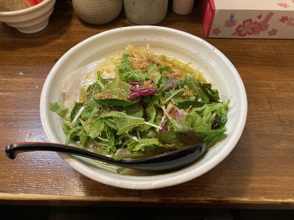 「塩らーめん〜トリュフオイル掛け〜大盛」@『   』（無銘）の写真