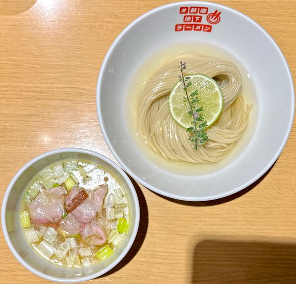 「★昆布水のつけめん(塩)🍜¥1,200」@#新宿地下ラーメンの写真