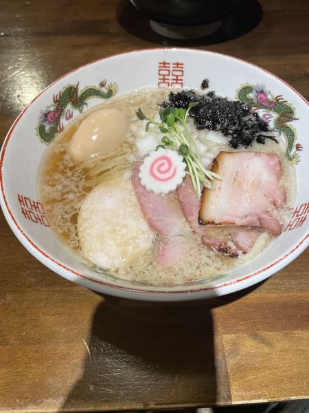 「特製背脂煮干そば」@CLAM＆BONITO貝節麺RAIKの写真