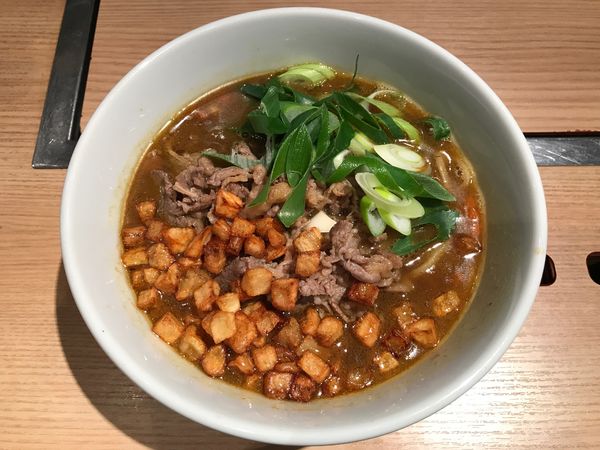 「ビーフカレーらーめん　1000円」@おそうざいと煎餅もんじゃ さとうの写真