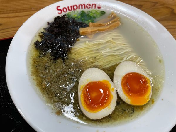 「牡蠣塩らぁ麺味玉入り（850円）」@Soupmenの写真
