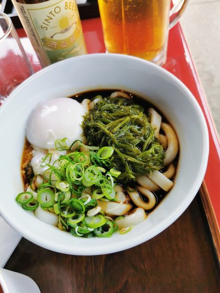 「めかぶ温玉」@ふくすけの写真