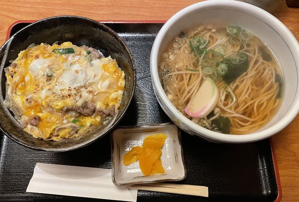 「他人丼セットB」@そば処四ツ橋田代の写真