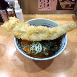 あなご一本天そば（￥620）＋玉子（￥70）＋入場料（￥0）