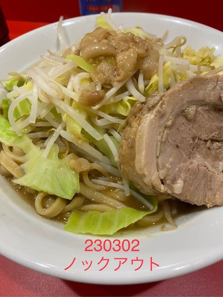 「ラーメン＋節玉　890+100」@ラーメン ノックアウトの写真