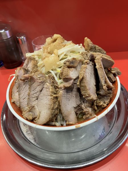 「小ラーメン豚ダブル　ヤサイマシアブラ」@ラーメンタロー 蒲田の陣の写真