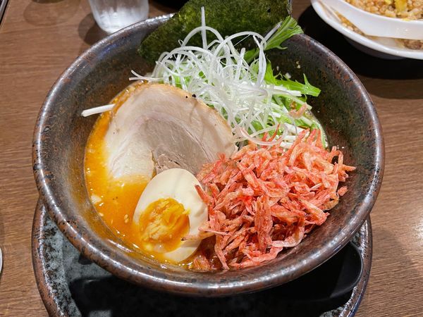 「濃厚海老味噌ラーメン」@麺処 田ぶし 沼津店の写真