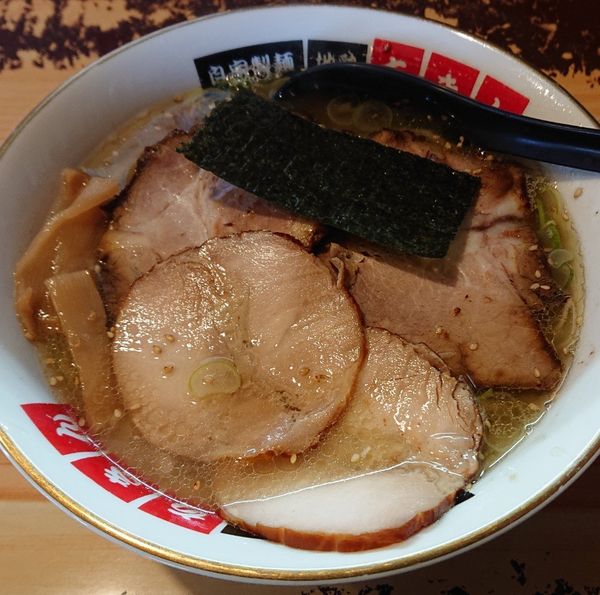 「二色チャーシュー麺塩」@地鶏らーめん ちきんの写真