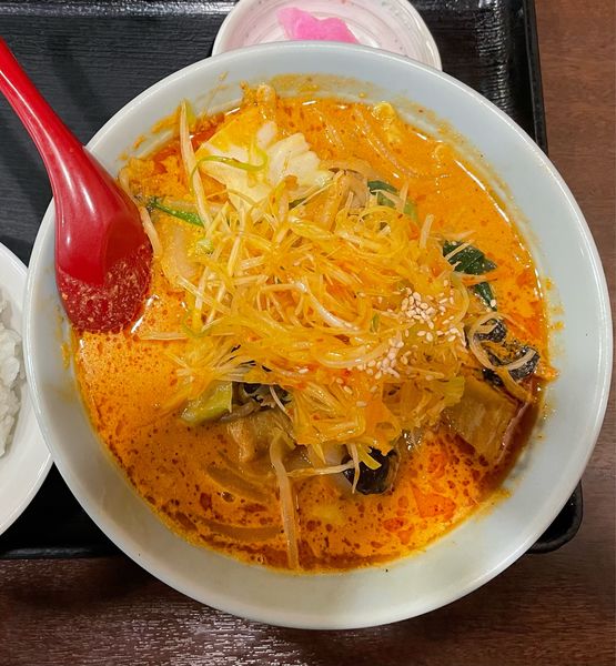 「オロチョンラーメン（週替わり）」@めん王 沼南店の写真