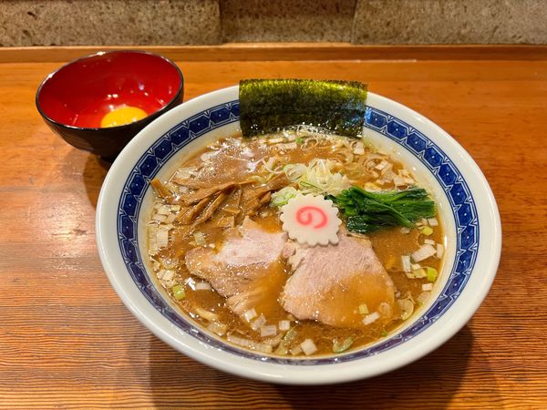 「味噌中華そば＋生卵1個」@味噌中華そば からす味の写真