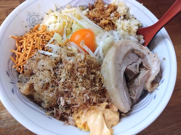 「まぜそば」@中華そば つけ麺 村岡屋の写真