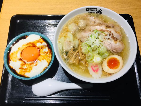 「【麺や大山】小田急限定セット(塩)【2000円】」@#新宿地下ラーメンの写真