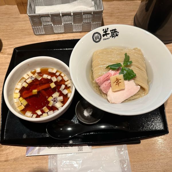 「あっさり煮干しの醤油つけ麺」@中華そば 半蔵製麺の写真