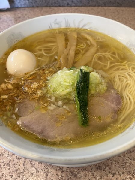 「塩ねぎラーメン煮卵トッピング」@ラー麺専門店 こしがやの写真