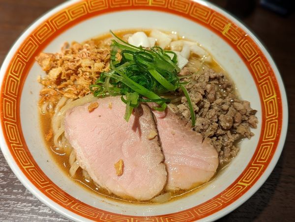 「エビと煮干しと鶏だしまぜそば」@麺や一芯の写真