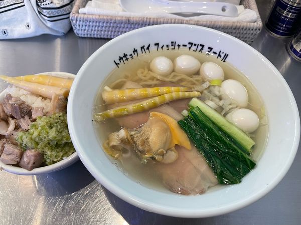 「潮らぁ麺 + TBFDON + うずら(クーポン)」@Tokyo Bay Fisherman's noodleの写真