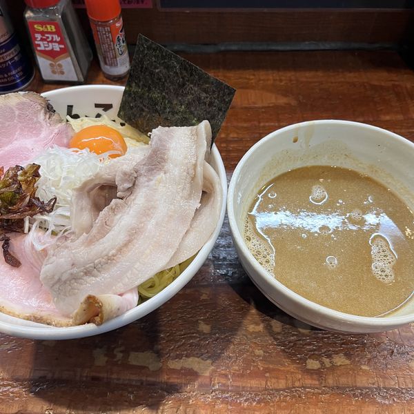 「ずわい蟹とあん肝の味噌つけ麺」@元祖一条流がんこラーメン たま館分店の写真