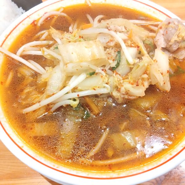 「スタミナらーめん680円、唐揚げセット230円」@奈良天理ラーメン 天風 豊川店の写真