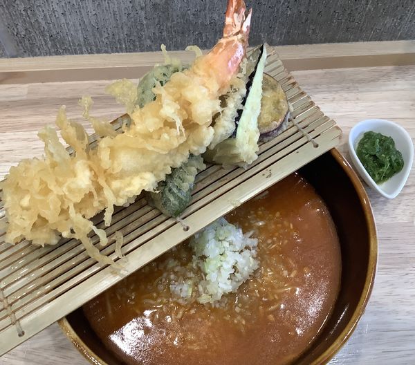 「海老天ラーメン　＋　天玉丼　＋　青唐」@神の海老天ラーメンの写真
