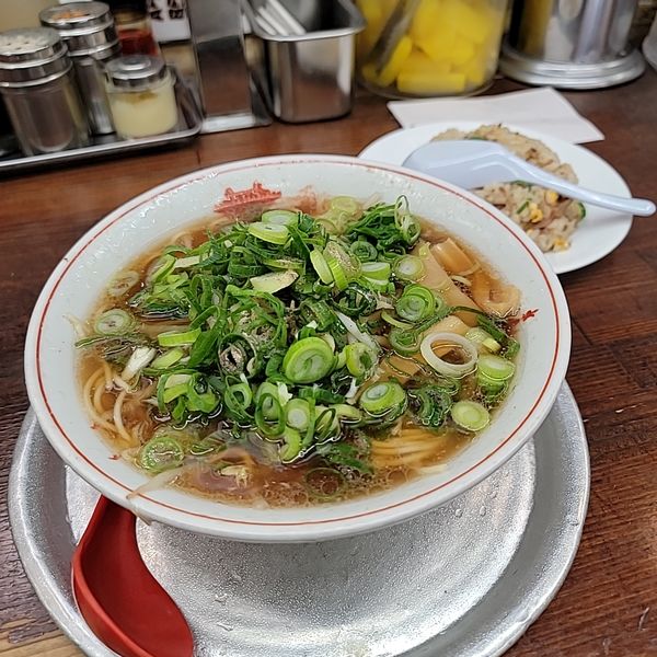 「Aらーめん＋半チャーハン」@神戸ラーメン 第一旭 三宮本店の写真