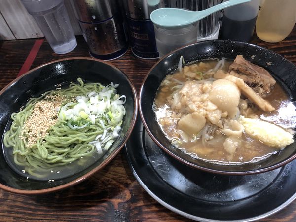 「翡翠細麺の昆布鰹水つけ麺」@麺でる 川崎店の写真