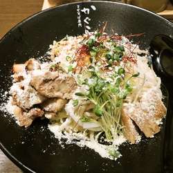 まぜそば鯛・煮干し(800円)+粉チーズ(50円)