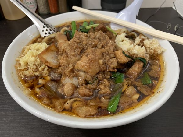 「スタ満そば+全部マシ　900円」@元祖スタミナ満点らーめんすず鬼 狭山ヶ丘分店の写真