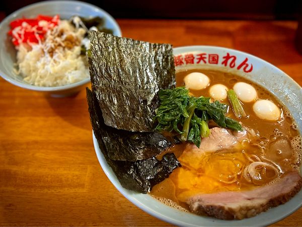 「豚骨天国 800円」@豚骨らーめん れんの写真