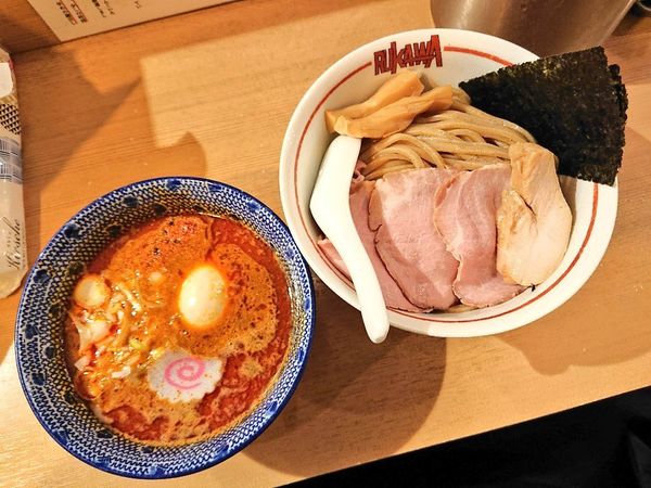 「特製濃厚辛つけ麺」@中華そば 流川の写真