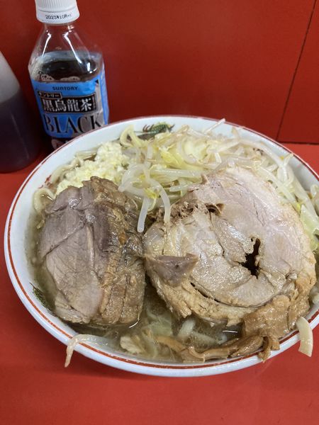 「ラーメン・並（９５０円）野菜ちょいマシ、ニンニク少なめ」@ラーメン二郎 京都店の写真