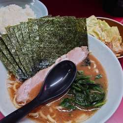 半ラーメン　海苔　キャベチャー
